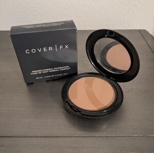 coverfx pressed mineral powder foundation, shade M3